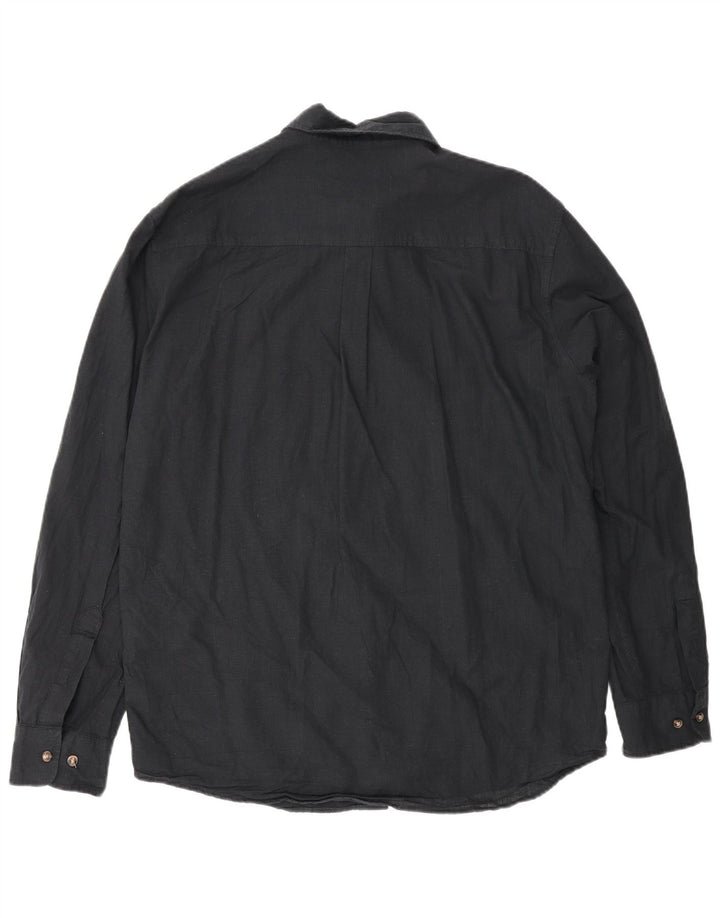 Jack & Jones Mens Shirt Medium Black Cotton