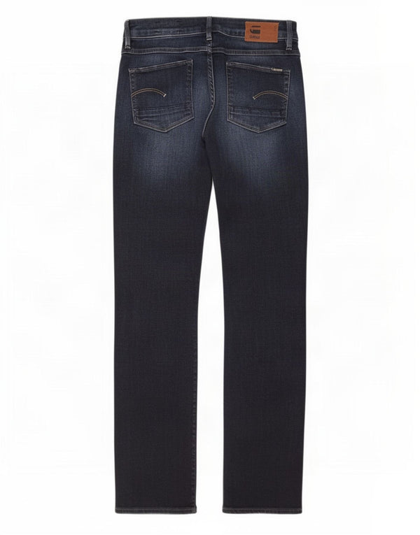 G-Star Womens 3301 Slim Jeans W26 L32 Navy Blue Cotton