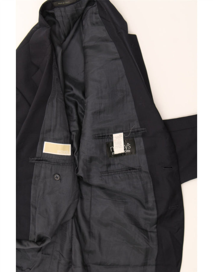 MICHAEL KORS Mens 2 Button Blazer Jacket UK 40 Large Navy Blue Wool Vintage Michael Kors and Second-Hand Michael Kors from Messina Hembry 