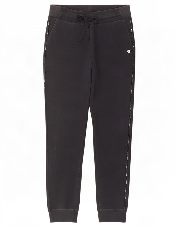 Champion Womens Graphic Tracksuit Trousers Joggers UK 14 Large Black