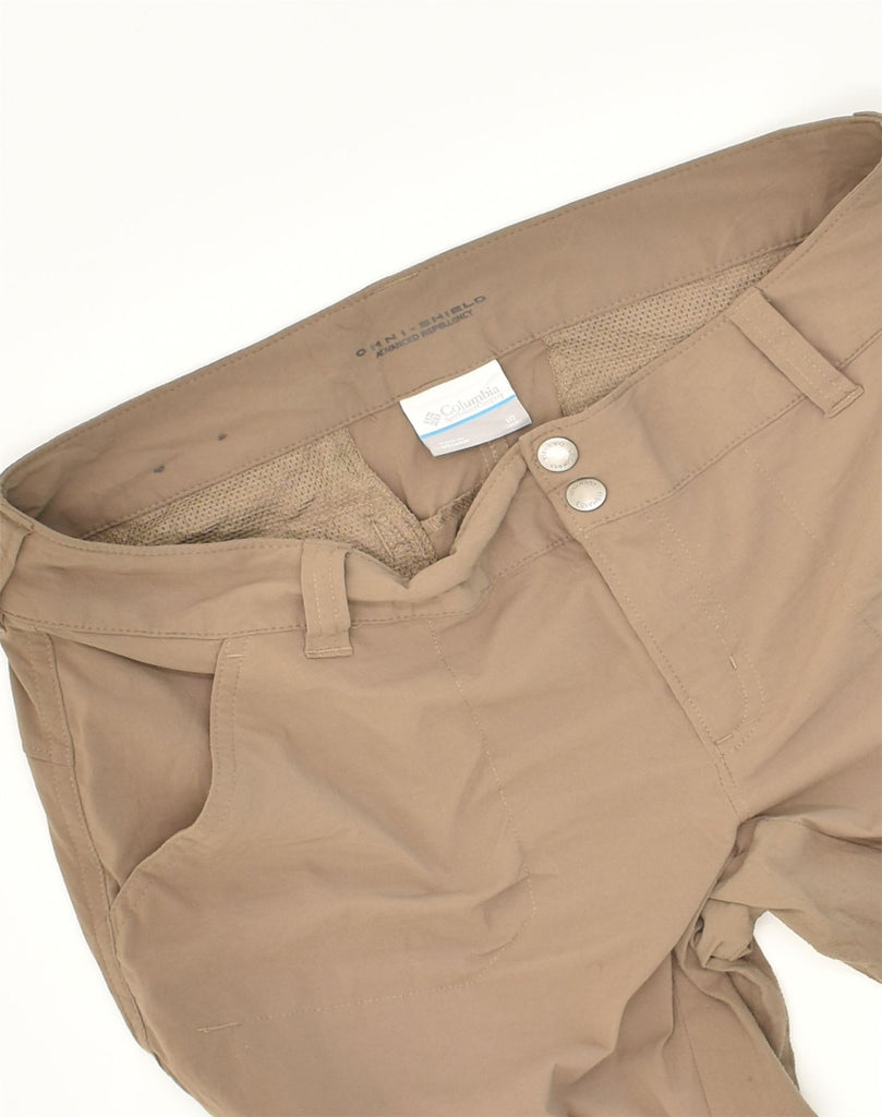 COLUMBIA Womens Slim Chino Trousers W34 L29 Beige Nylon | Vintage Columbia | Thrift | Second-Hand Columbia | Used Clothing | Messina Hembry 