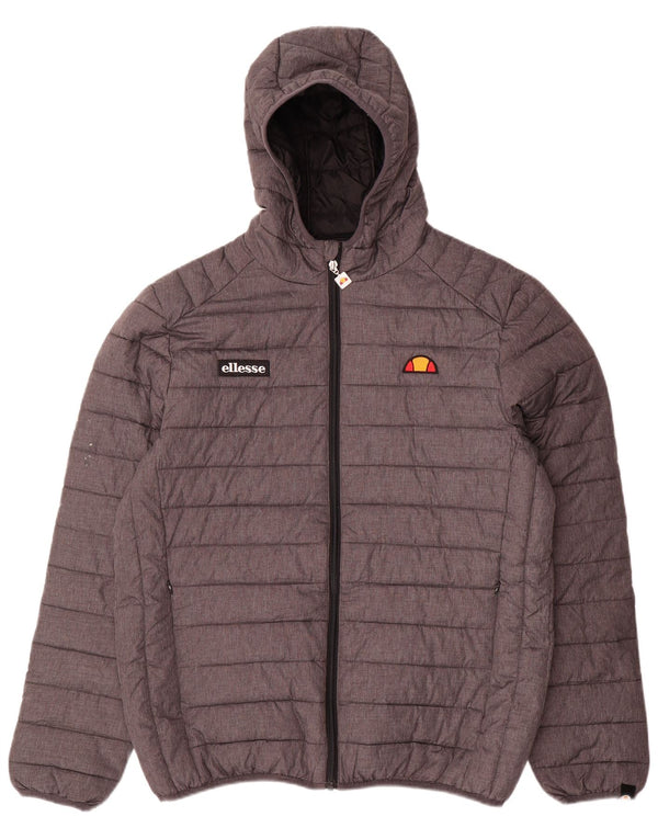 Ellesse Mens Hooded Padded Jacket UK 42 XL Grey Polyamide