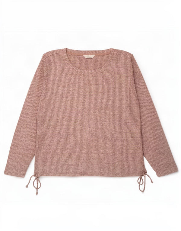 Marks & Spencer Womens Oversized Top Long Sleeve UK 18 XL Pink Flecked