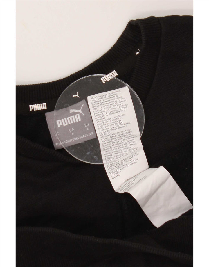 Puma Mens Graphic Sweatshirt Jumper Small Black Cotton