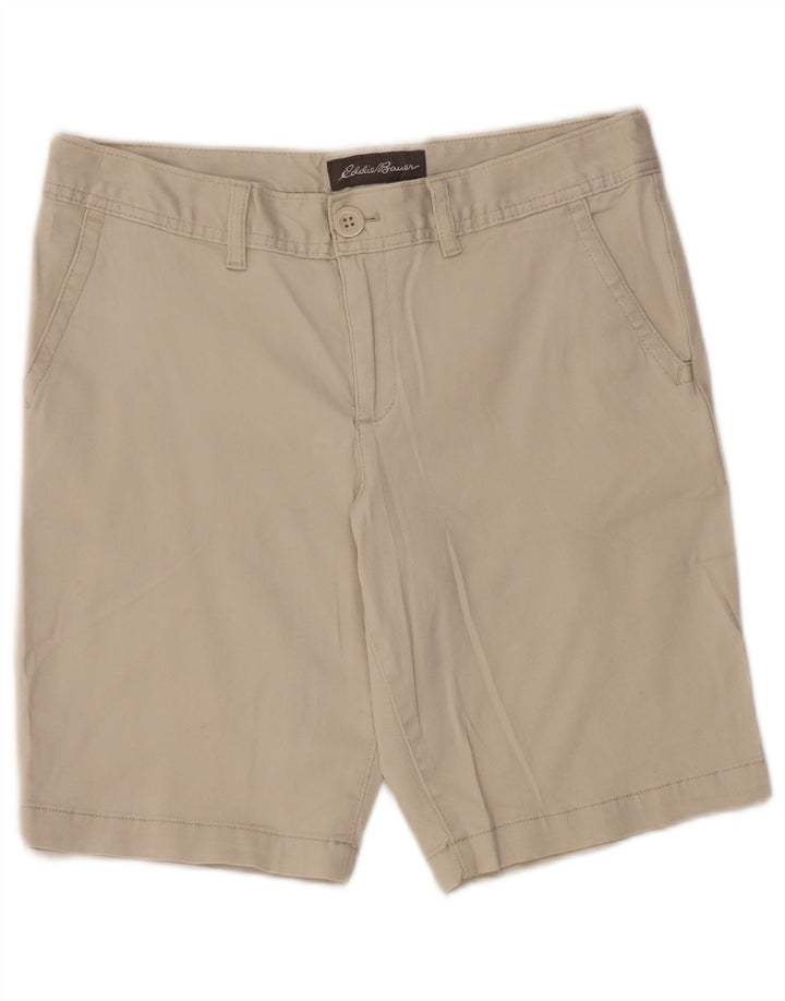 EDDIE BAUER Womens Chino Shorts US 6 Medium W30 Grey Cotton