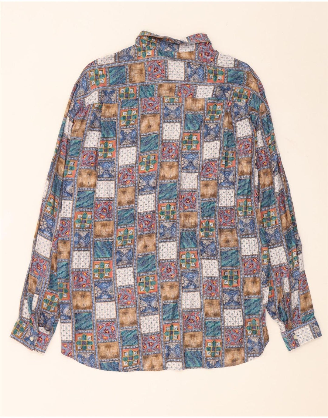 Topman Mens Shirt Large Multicoloured Patchwork Viscose