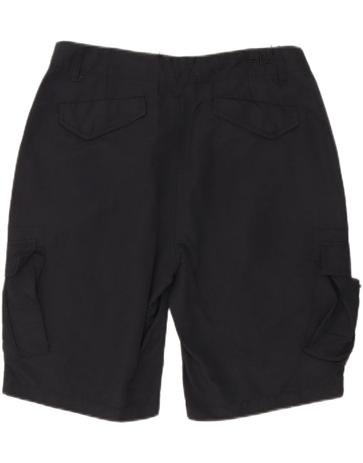 FILA Mens Cargo Shorts Small W32  Black Polyester