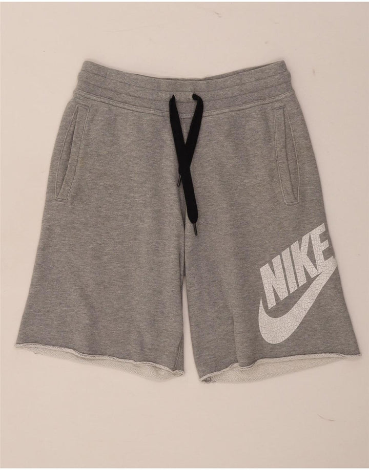 Nike Mens Graphic Sport Shorts Small Grey Cotton
