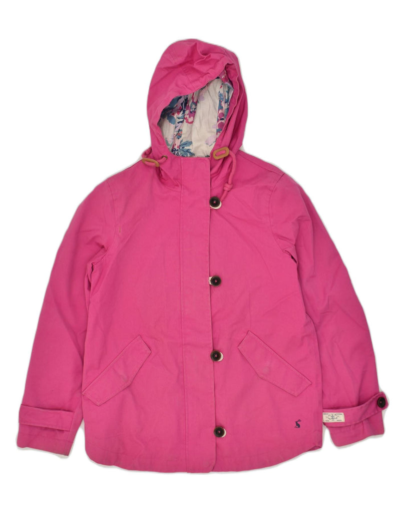 JOULES Womens Hooded Waterproof Jacket UK 8 Small Pink Cotton | Vintage Joules | Thrift | Second-Hand Joules | Used Clothing | Messina Hembry 