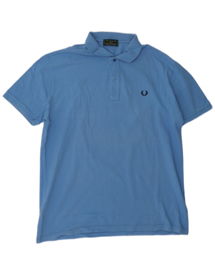 Fred Perry Mens Polo Shirt XL Blue Cotton