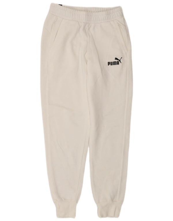 Puma Mens Tracksuit Trousers Joggers Small White