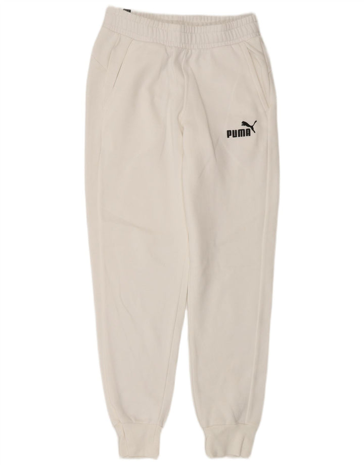 Puma Mens Tracksuit Trousers Joggers Small White