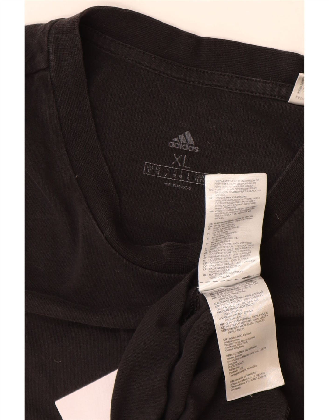 ADIDAS Mens Graphic T-Shirt Top XL Black Cotton