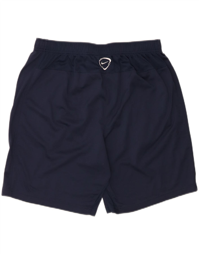 NIKE Mens Dri Fit Graphic Sport Shorts XL  Navy Blue Polyester Vintage Nike and Second-Hand Nike from Messina Hembry 