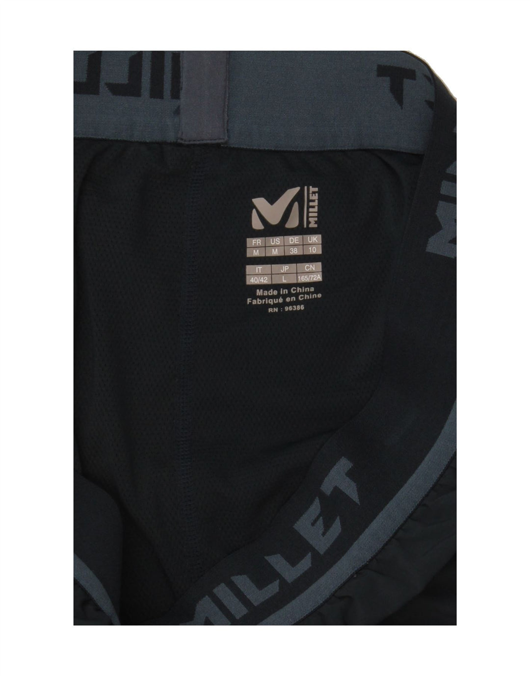 MILLET Womens Graphic Sport Shorts UK 10 Small  Navy Blue Vintage Millet and Second-Hand Millet from Messina Hembry 