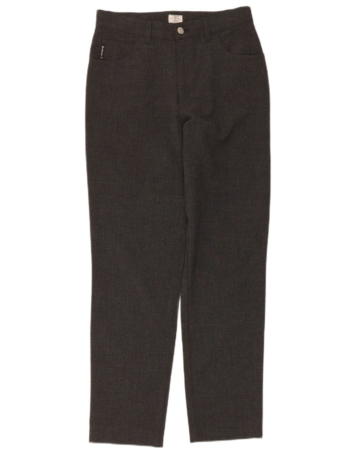ARMANI Womens Tapered Casual Trousers W28 L28 Grey Polyester