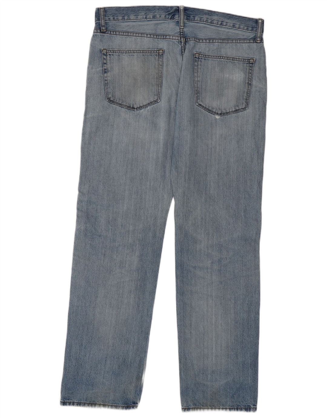 Marks & Spencer Mens Distressed Regular Straight Jeans W36 L31 Blue Cotton