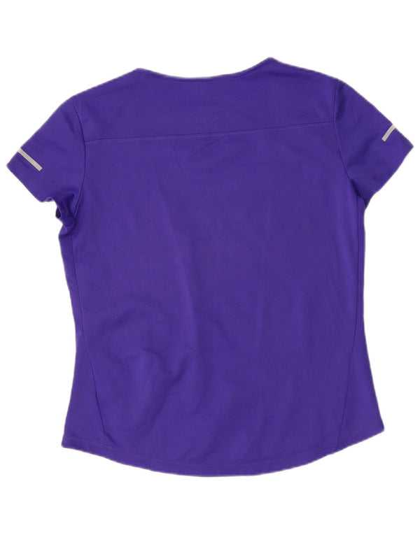 Adidas Womens Climalite T-Shirt Top UK 16 Large Purple Polyester