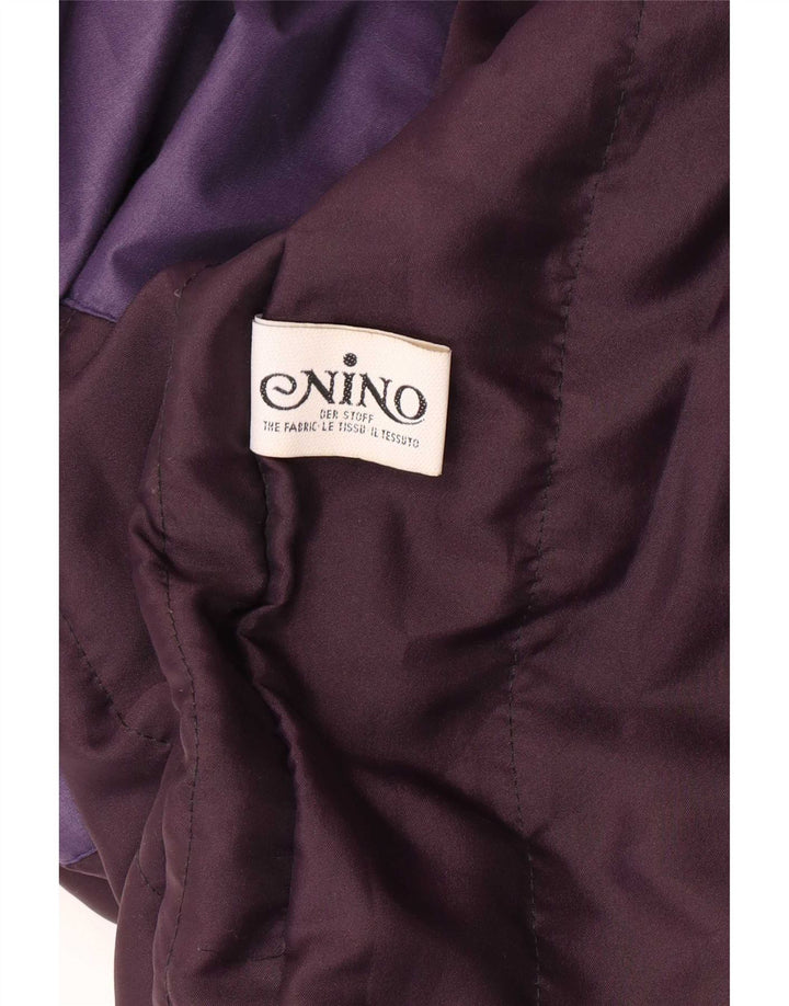 NINO Womens Trench Coat UK 14 Medium Purple Polyester