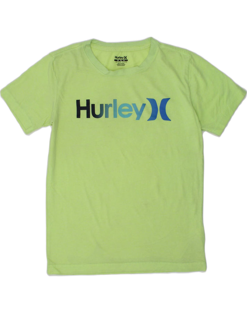 HURLEY Boys Graphic T-Shirt Top 10-11 Years Medium Green Cotton | Vintage Hurley | Thrift | Second-Hand Hurley | Used Clothing | Messina Hembry 