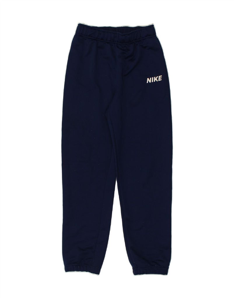 NIKE Boys Tracksuit Trousers Joggers 13-14 Years XL Navy Blue Polyester | Vintage Nike | Thrift | Second-Hand Nike | Used Clothing | Messina Hembry 