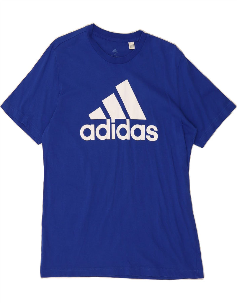ADIDAS Mens Graphic T-Shirt Top Medium Navy Blue Cotton Vintage Adidas and Second-Hand Adidas from Messina Hembry 