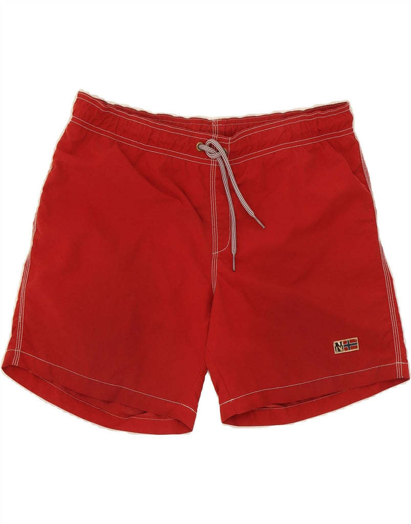 NAPAPIJRI Mens Swimming Shorts Small  Red Polyester Vintage Napapijri and Second-Hand Napapijri from Messina Hembry 
