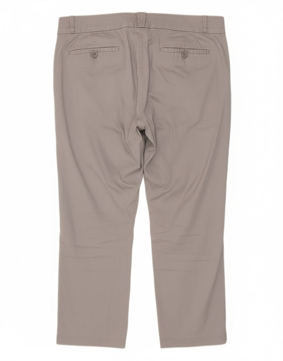 Lee Womens Slender Secret Capri Trousers US 14 XL W36 L22 Grey Cotton