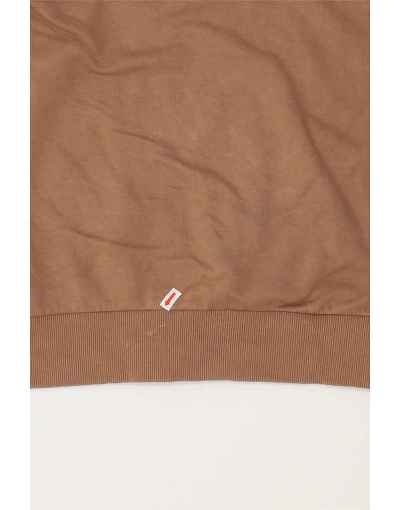 ELLESSE Womens Oversized Tracksuit Top Jacket UK 10 Small Brown Geometric Vintage Ellesse and Second-Hand Ellesse from Messina Hembry 
