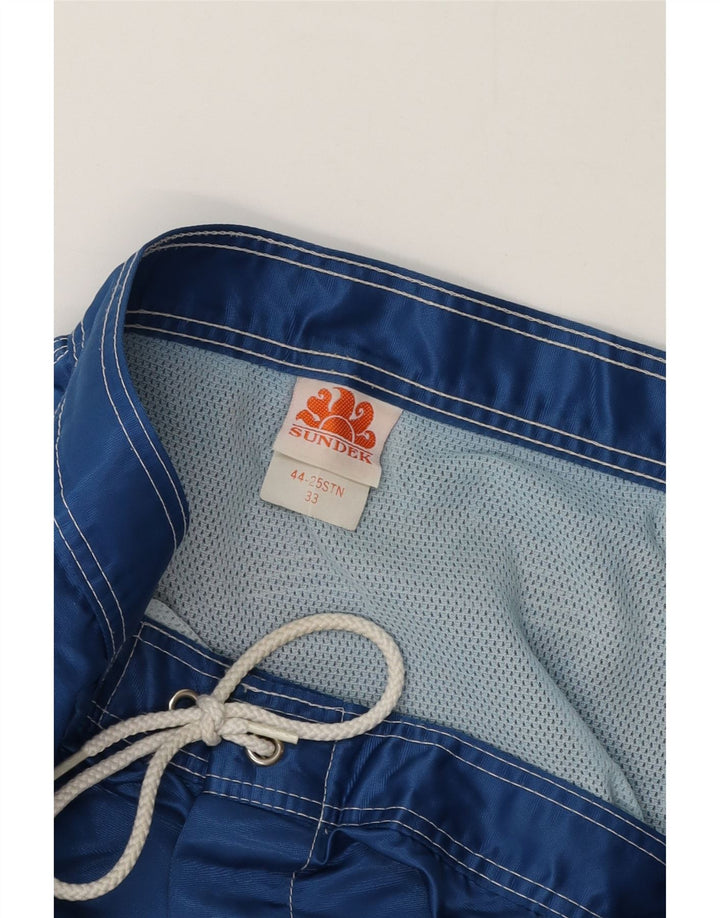 Sundek Mens Swimming Shorts Medium  Blue Nylon