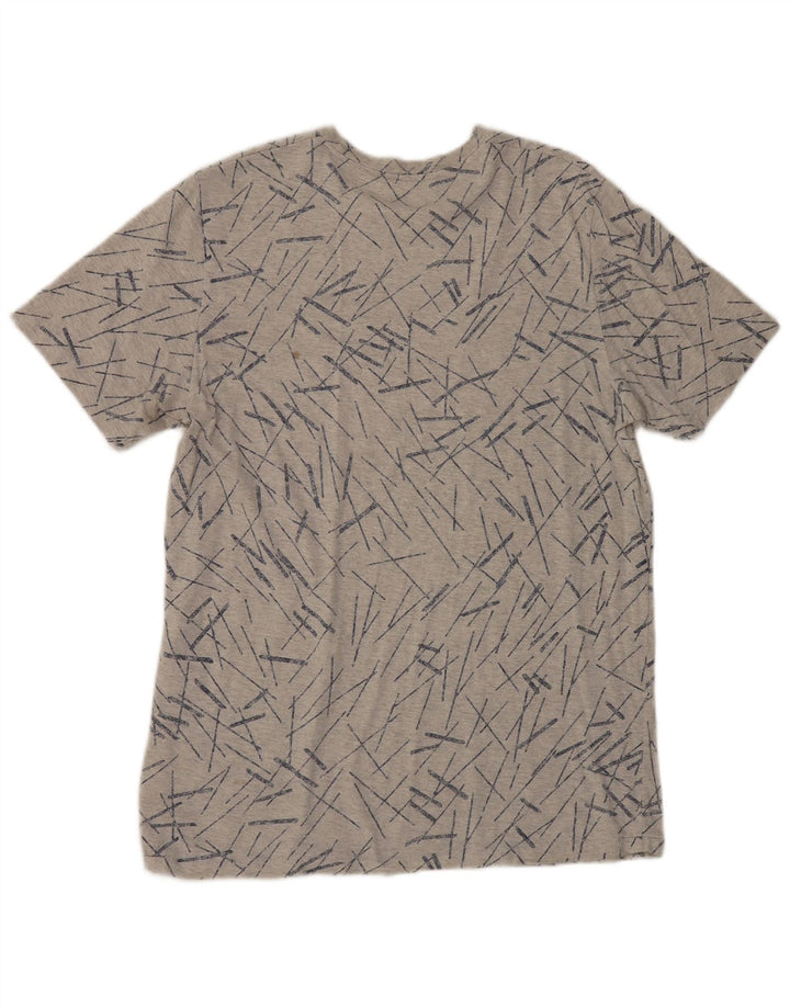 Lee Mens T-Shirt Top Small Grey Striped Cotton