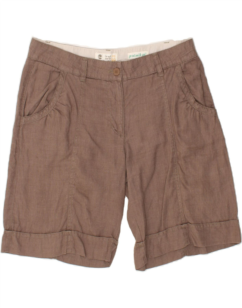 TIMBERLAND Womens Casual Shorts EU 44 XL W34 Brown Linen | Vintage Timberland | Thrift | Second-Hand Timberland | Used Clothing | Messina Hembry 