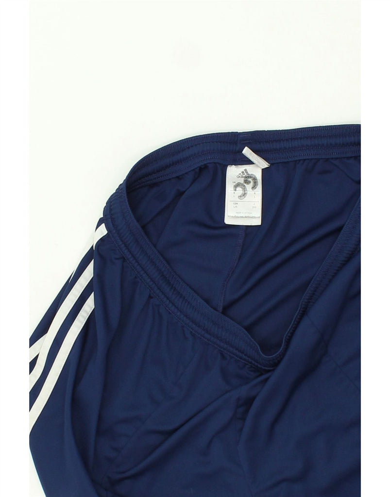 ADIDAS Mens Climalite Sport Shorts Large Navy Blue Colourblock Polyester | Vintage Adidas | Thrift | Second-Hand Adidas | Used Clothing | Messina Hembry 