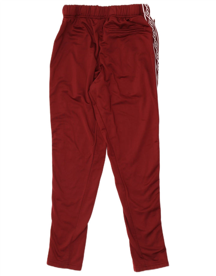 Umbro Mens Graphic Tracksuit Trousers Large Maroon Polyester