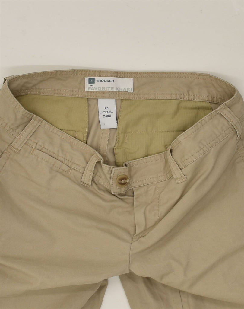 GAP Womens Straight Chino Trousers US 6 Medium W34 L31  Brown Cotton | Vintage Gap | Thrift | Second-Hand Gap | Used Clothing | Messina Hembry 