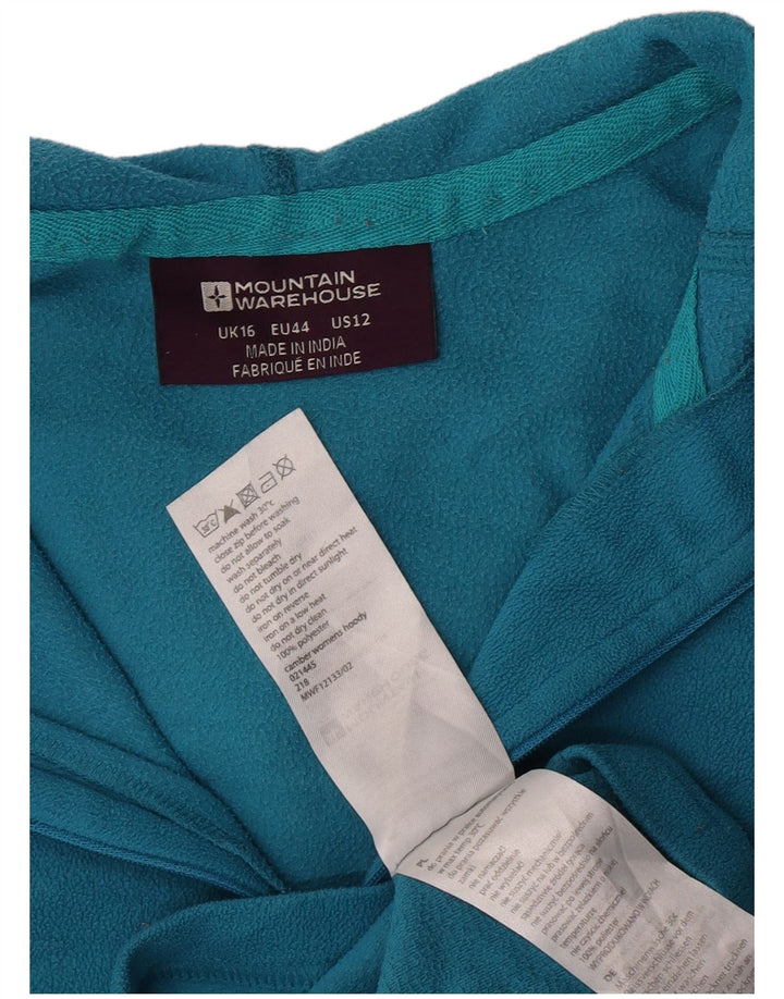 Mountain Warehouse Womens Hooded Fleece Jumper UK 16 Large Blue Polyester