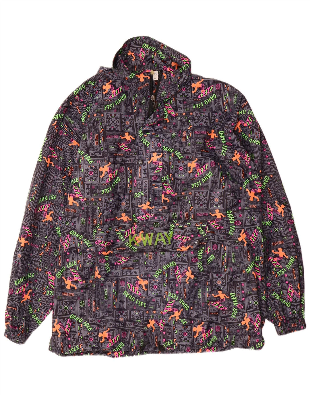 K-WAY Mens Loose Fit Graphic Anorak Jacket UK 38 Medium Multicoloured