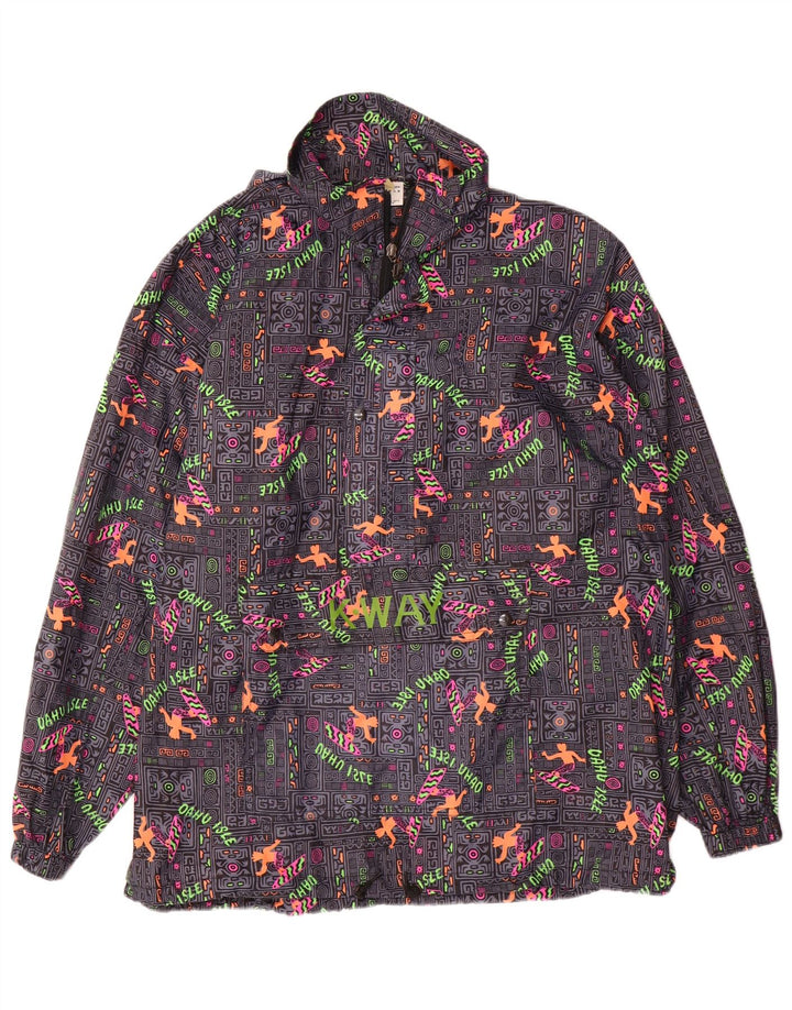 K-WAY Mens Loose Fit Graphic Anorak Jacket UK 38 Medium Multicoloured