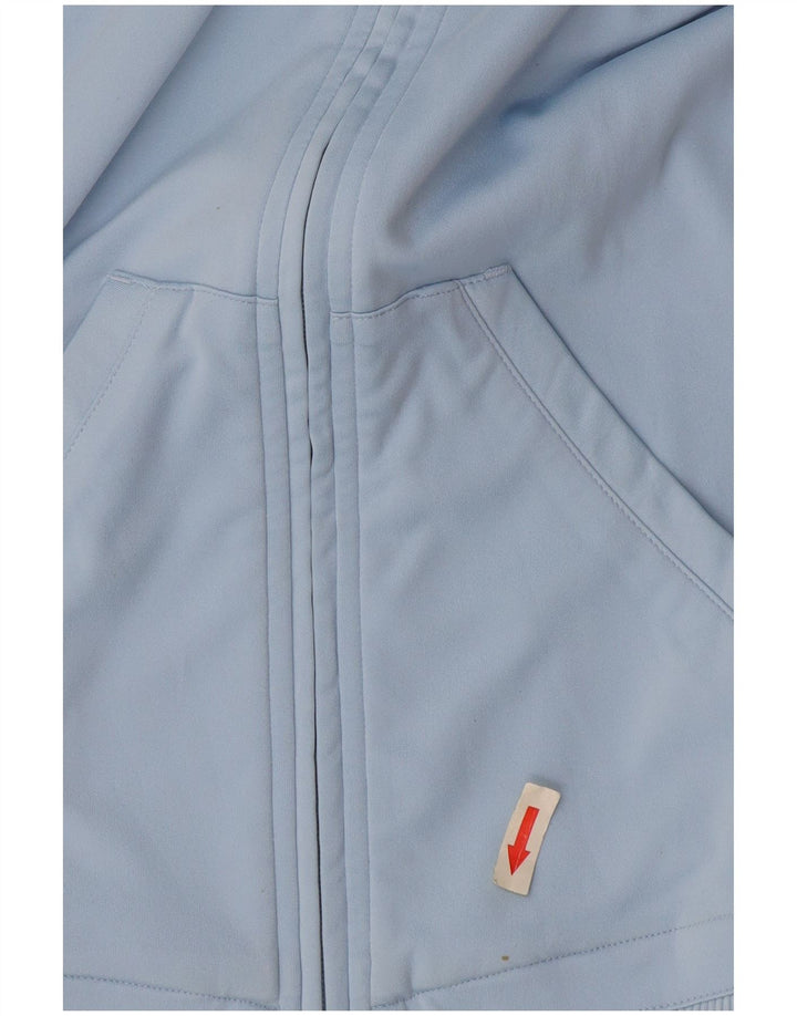 Adidas Womens Tracksuit Top Jacket UK 12 Medium Blue Polyester