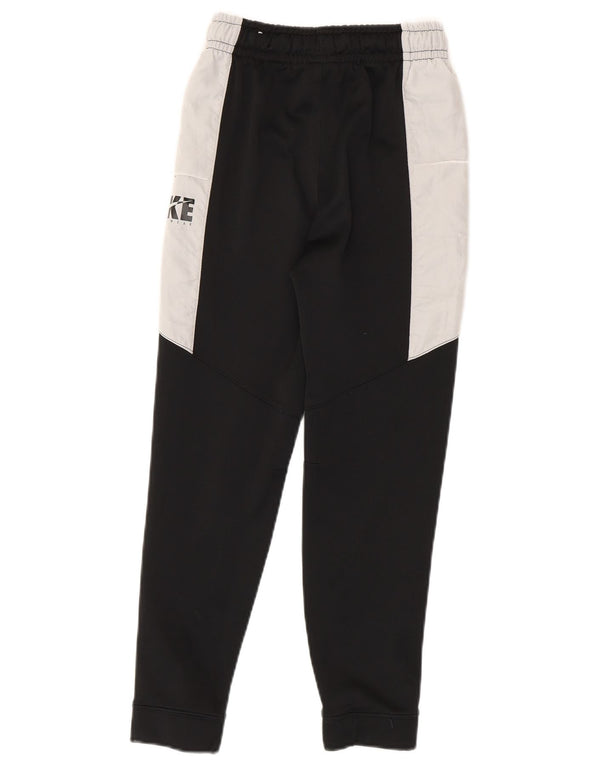 Nike Boys Tracksuit Trousers Joggers 12-13 Years Large Black Colourblock