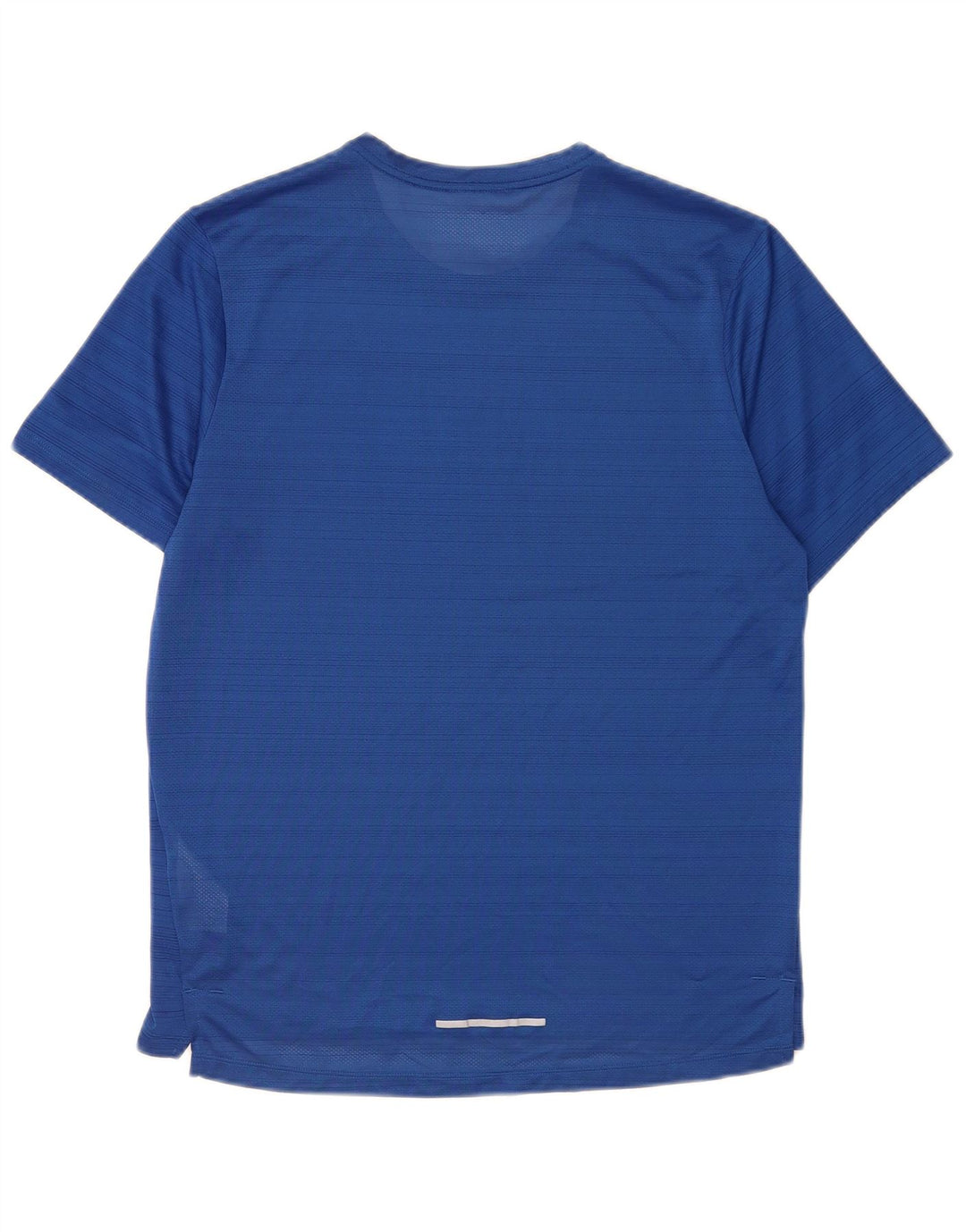 Nike Mens Dri Fit T-Shirt Top Medium Blue Striped Polyester