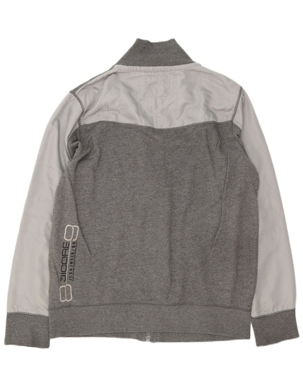 Jack & Jones Mens Graphic Tracksuit Top Jacket XL Grey Colourblock Cotton
