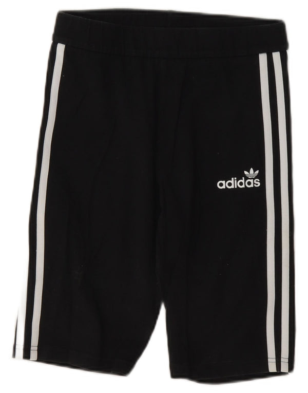 Adidas Womens Sport Shorts UK 10 Small Black Cotton