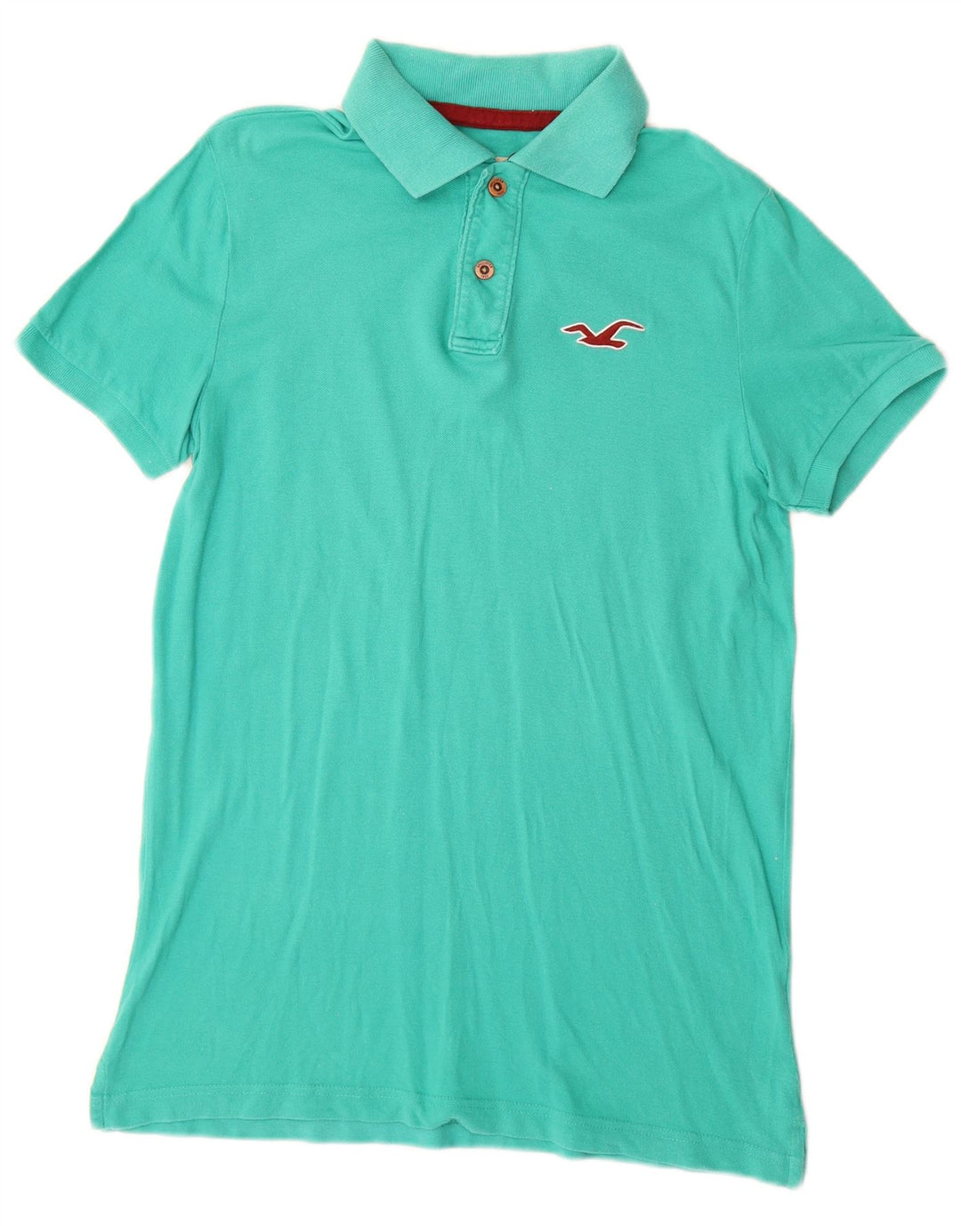 Hollister Mens Polo Shirt Small Turquoise