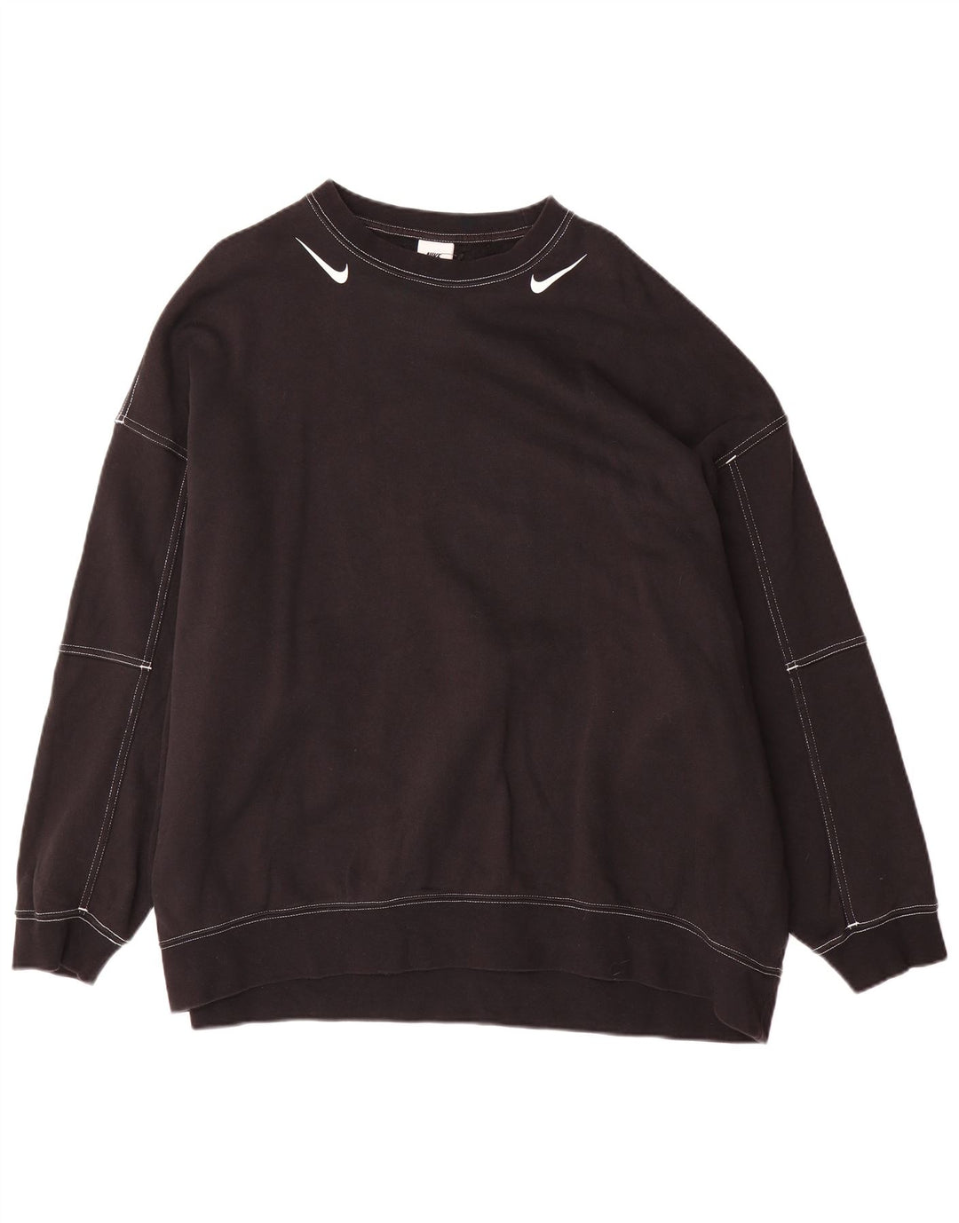 Nike Mens Graphic Oversized Sweatshirt Jumper Medium Black Cotton