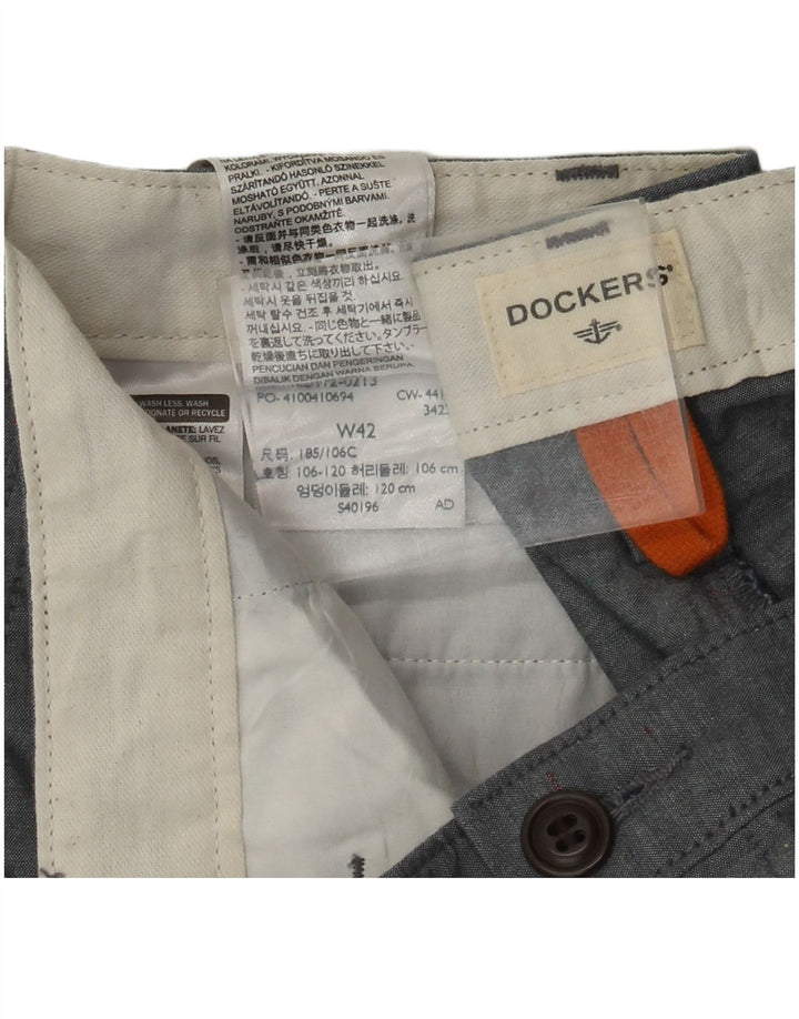 Dockers Mens Chino Shorts W42 2XL Blue Cotton
