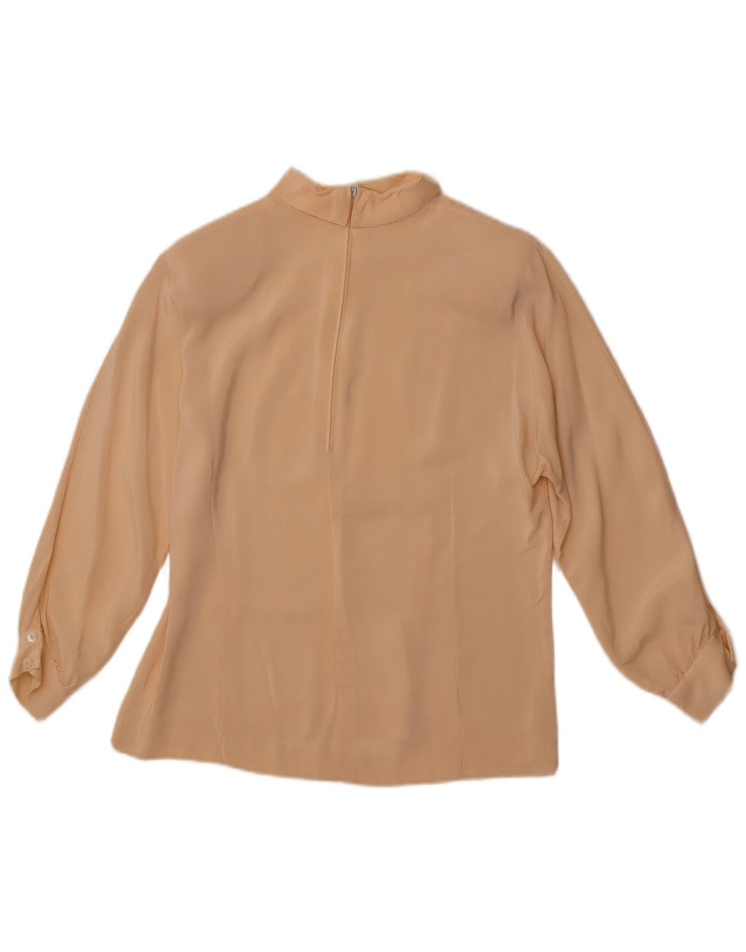 VINTAGE Womens 3/4 Sleeve Blouse Top UK 14 Large Beige
