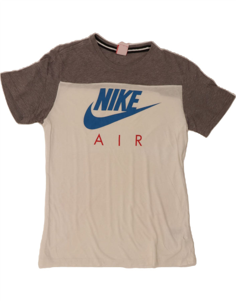 NIKE Mens Graphic T-Shirt Top Small Grey Colourblock Cotton Vintage Nike and Second-Hand Nike from Messina Hembry 
