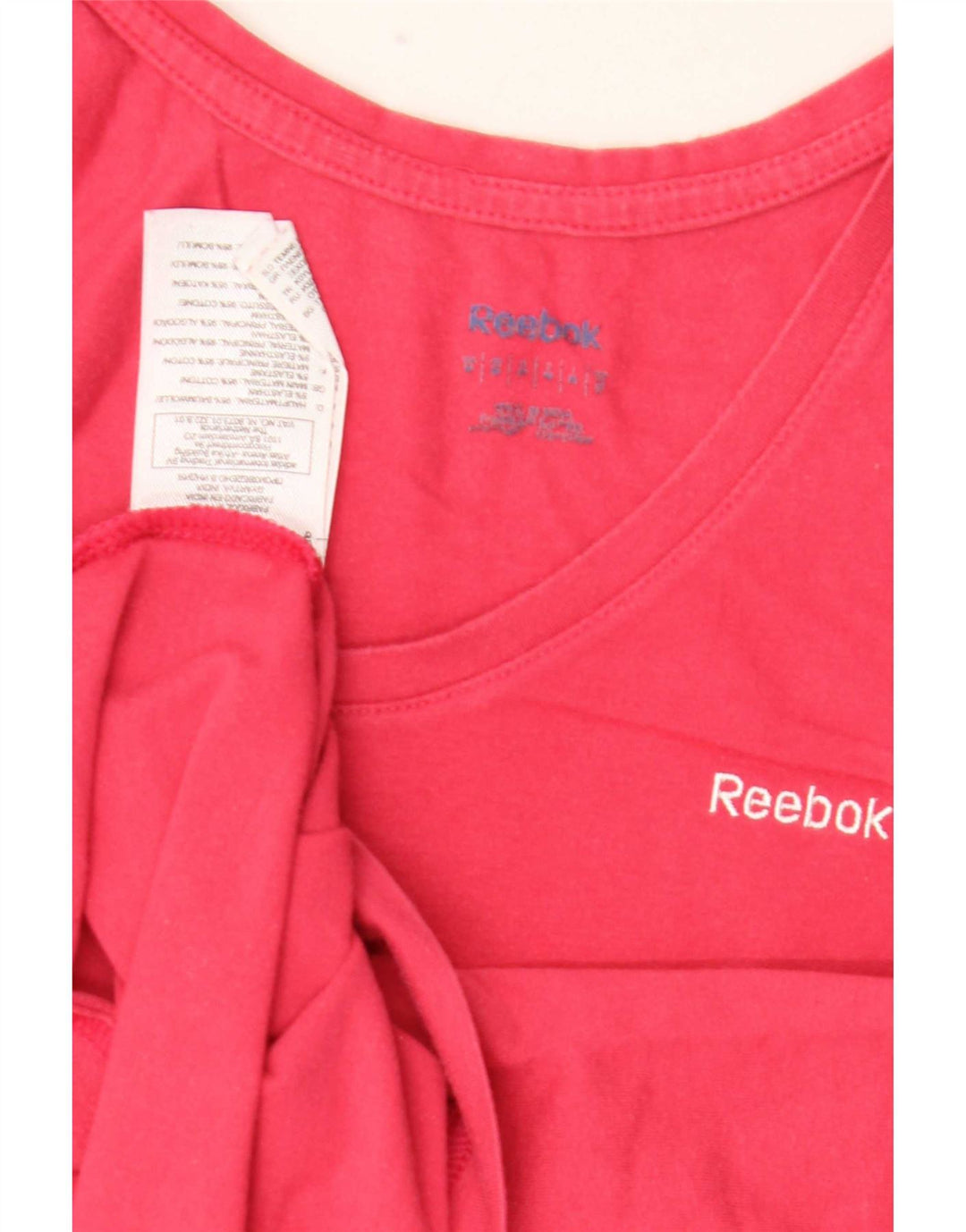 Reebok Womens Vest Top UK 12 Medium Pink Cotton