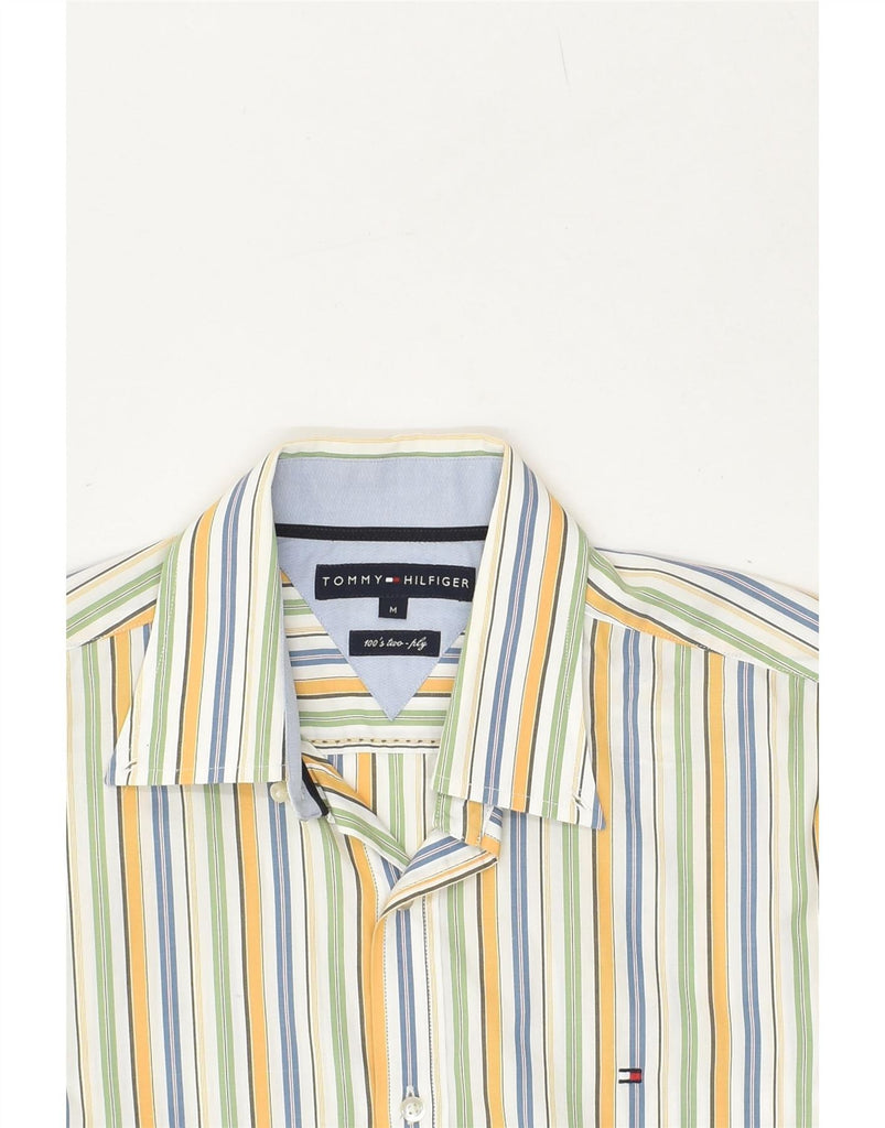 TOMMY HILFIGER Mens Shirt Medium Multicoloured Striped Cotton Vintage Tommy Hilfiger and Second-Hand Tommy Hilfiger from Messina Hembry 